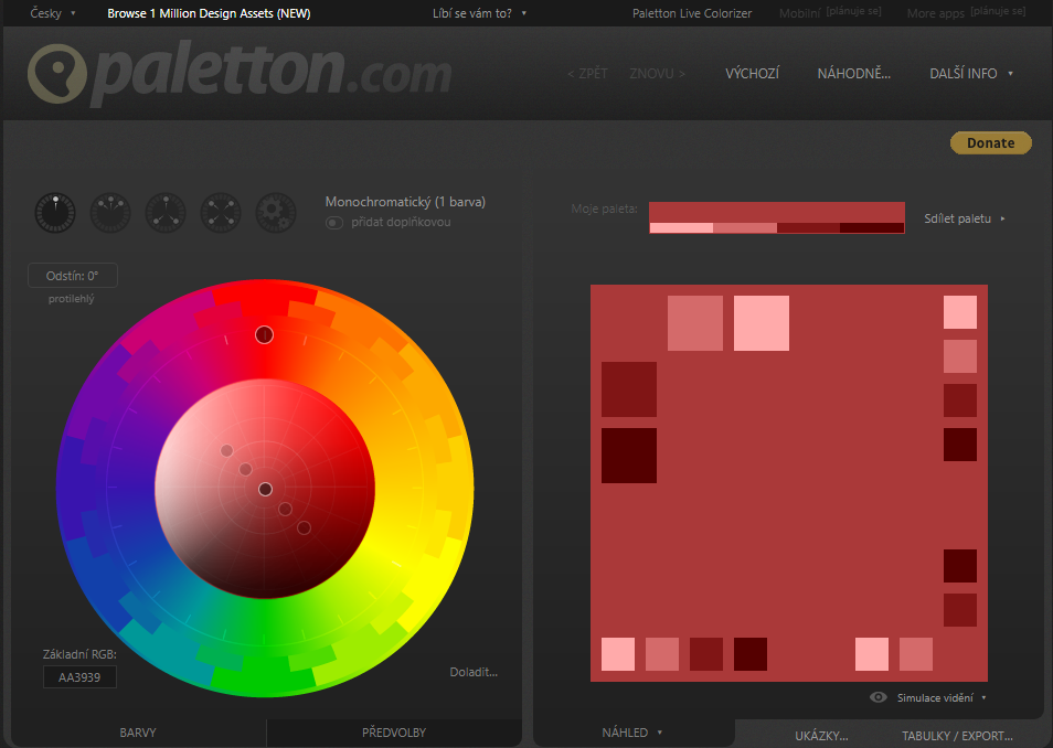 Paletton - CSS3 zdrojákoviště