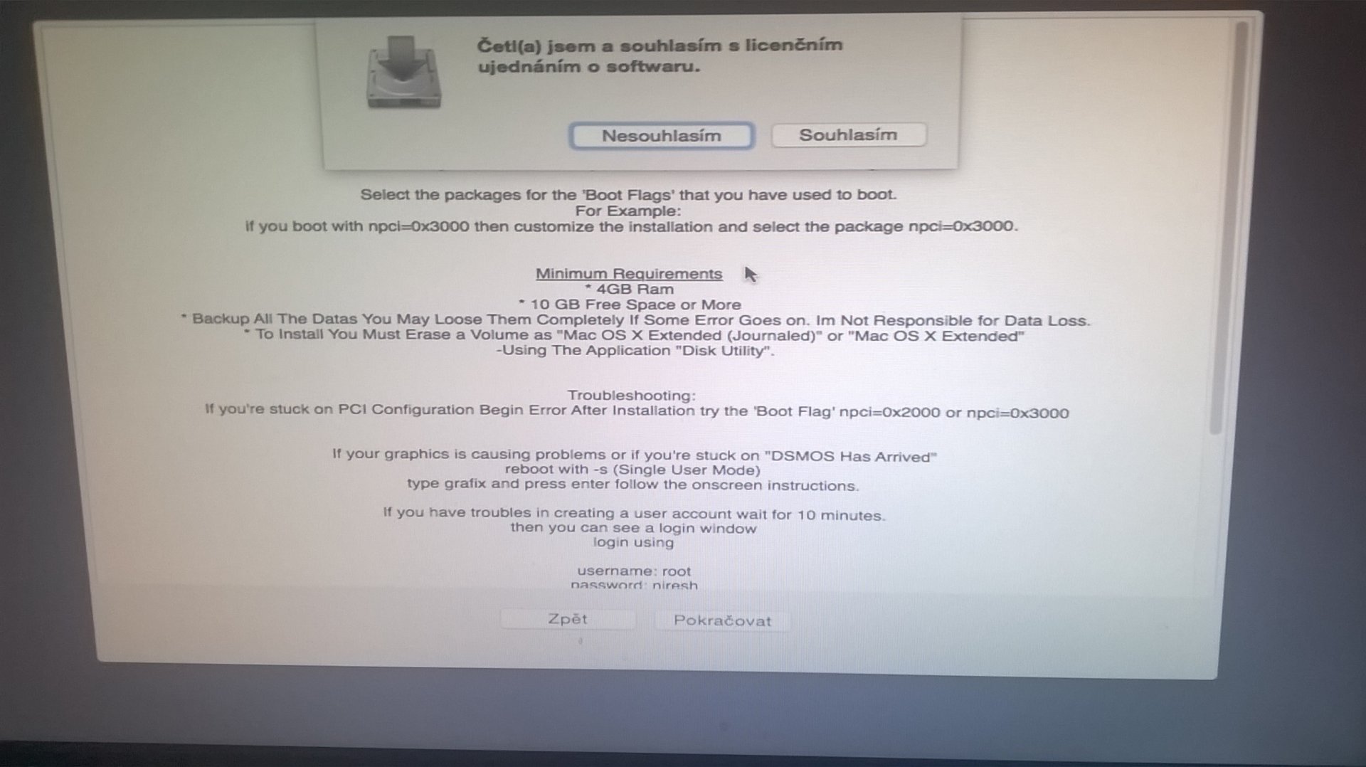 Hackintosh – potvrzení podmínek - Tipy a triky na další software