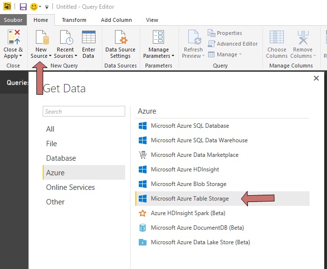 Power Bi – data set from Table Storage on AZURE –2 - Microsoft Azure a IoT