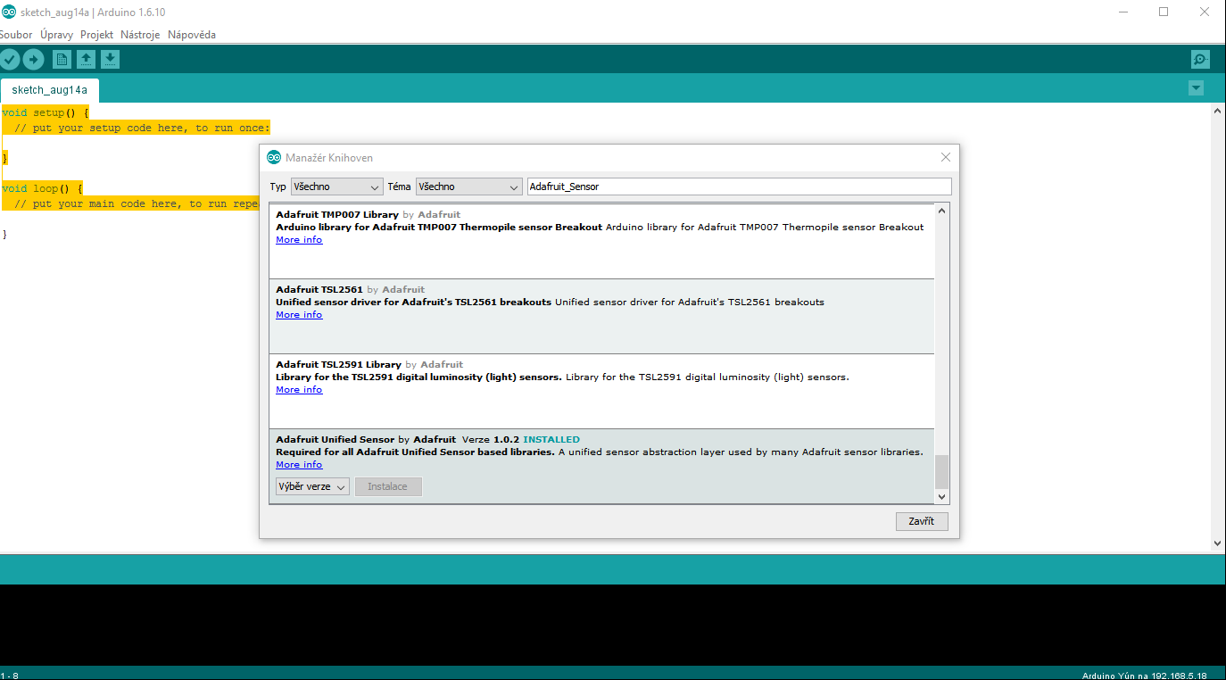 Add DHT sensor to Arduino IDE - Microsoft Azure a IoT