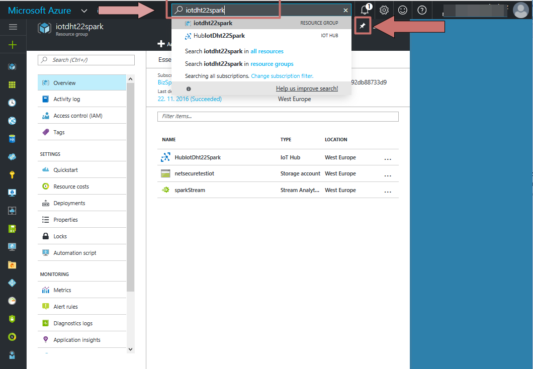 Add all Resources in Resource group - Microsoft Azure a IoT