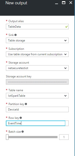 Stream Analytics – Output - Microsoft Azure a IoT