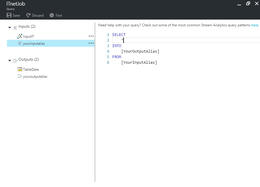 Stream Analytics – QUERY - Microsoft Azure a IoT