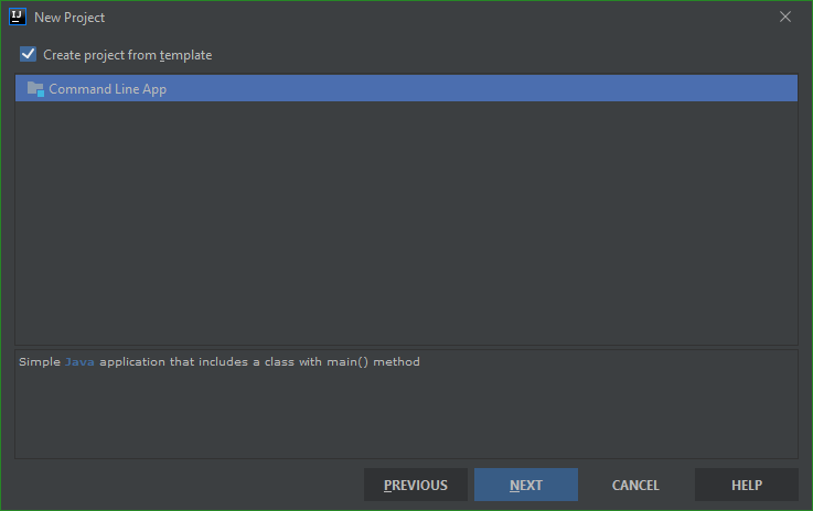 Výběr template pro konzolovou aplikaci - IntelliJ IDEA / NetBeans / Eclipse - Pokročilá práce