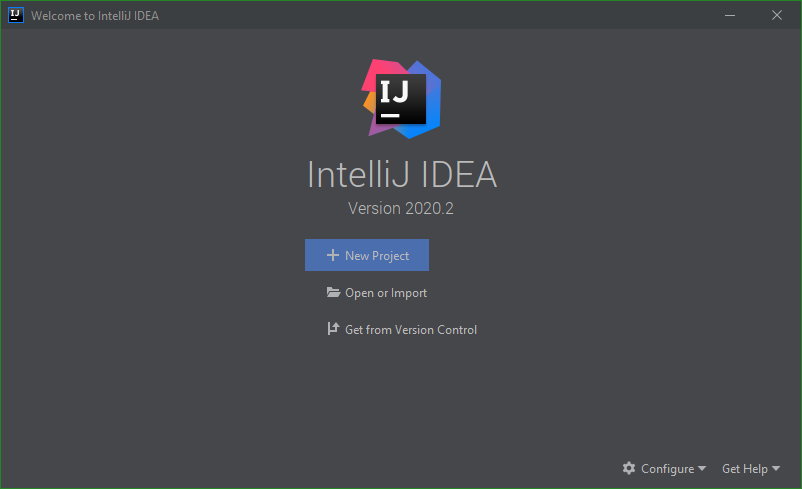 Uvítací okno - IntelliJ IDEA / NetBeans / Eclipse - Pokročilá práce