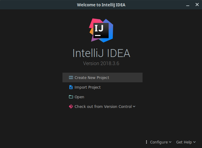 Splash screen IntelliJ