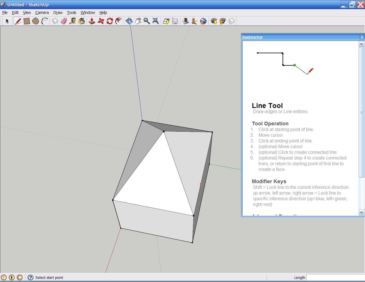 Google SketchUp střecha - Google SketchUp