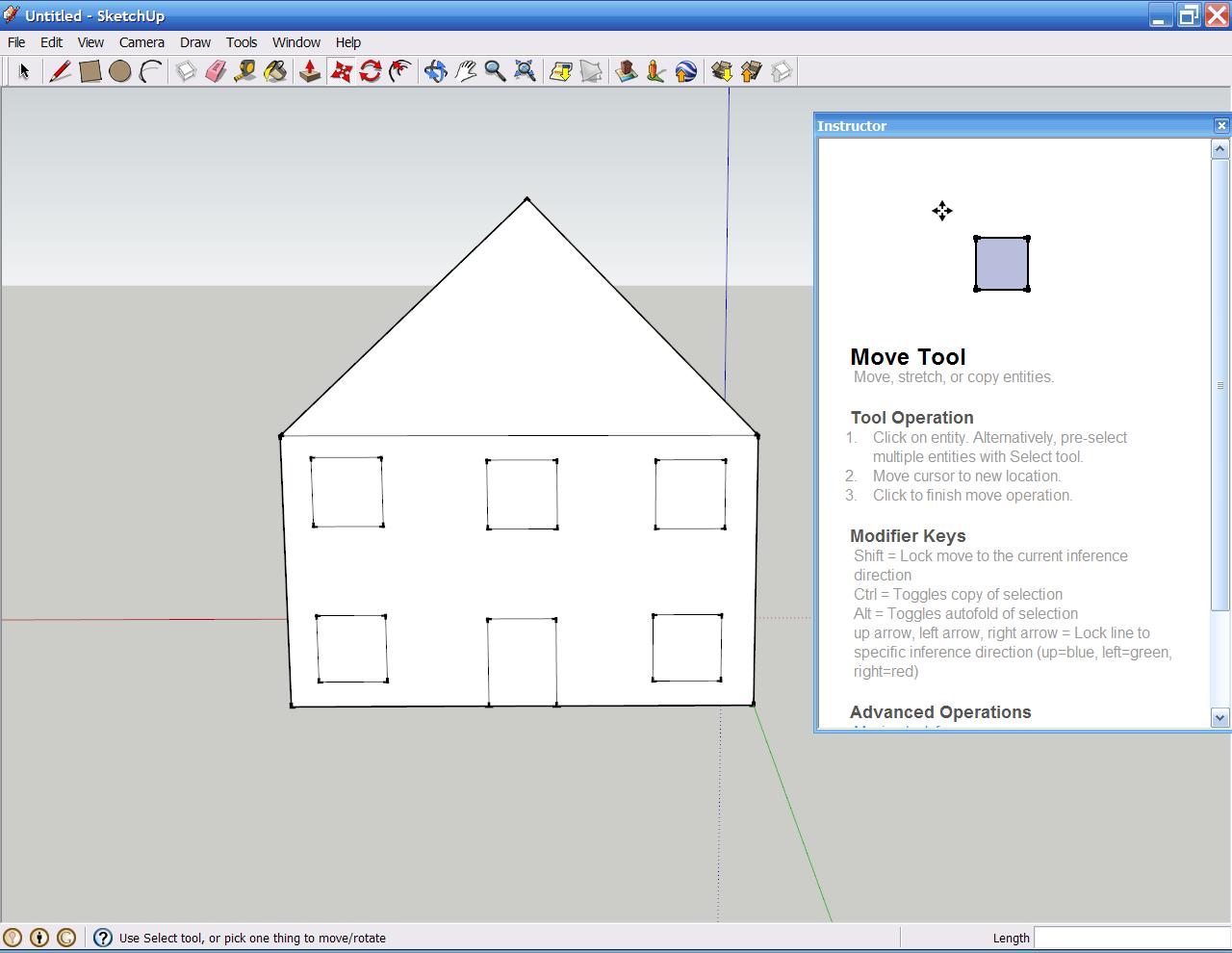 Google SketchUp okna - Google SketchUp