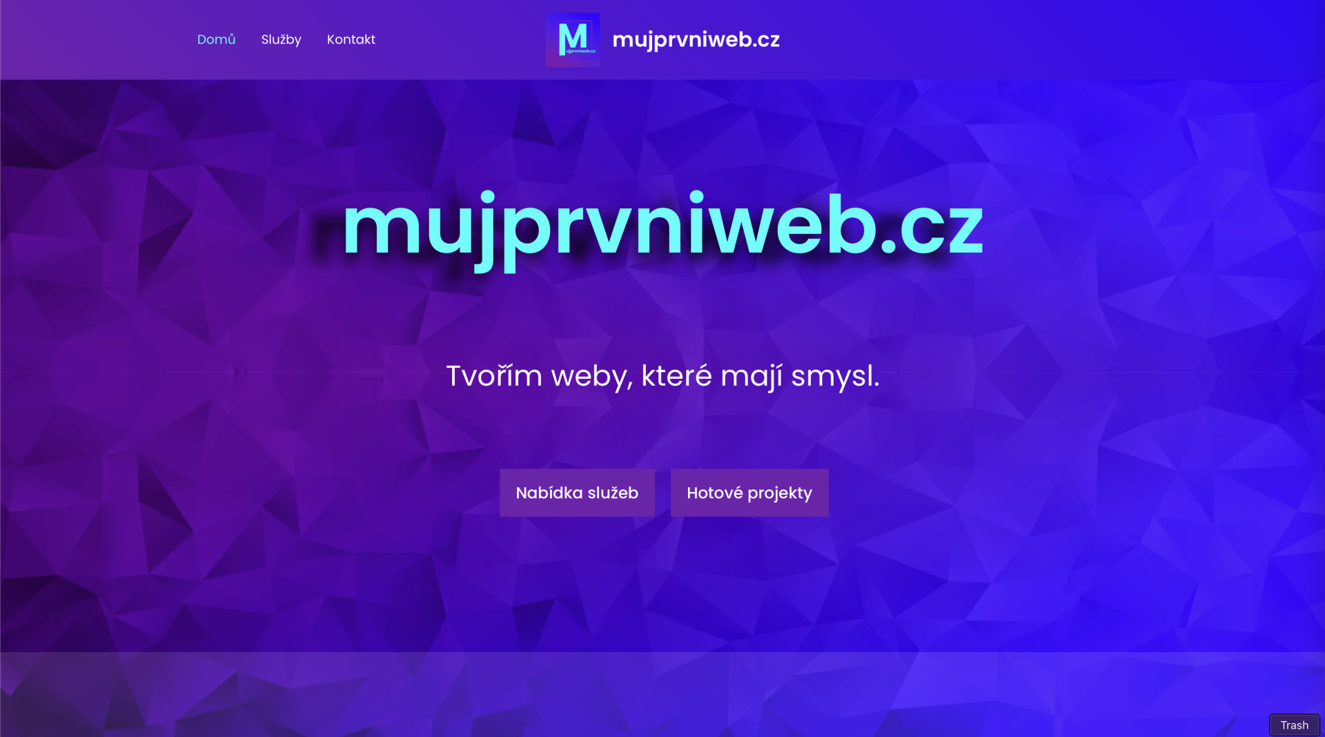 Stránka mujprvniweb.cz - WordPress - Základy