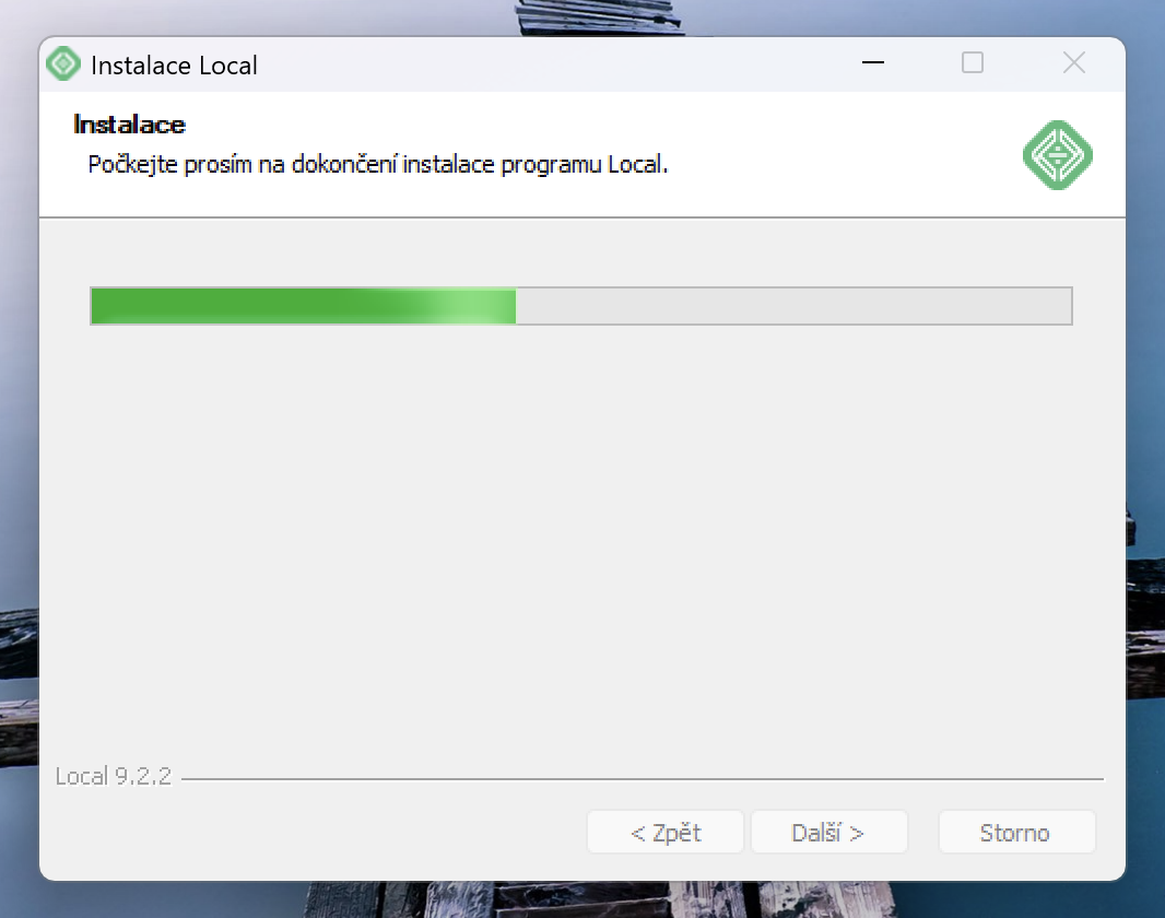 Průběh instalace LocalWP - WordPress - Základy