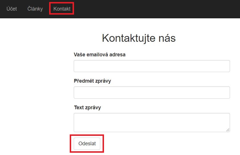 Kontaktní formulář e-shopu v ASP.NET Core