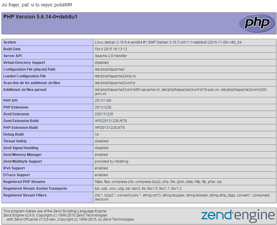 Zprovoznění LAMP serveru - Administrace VPS serverů