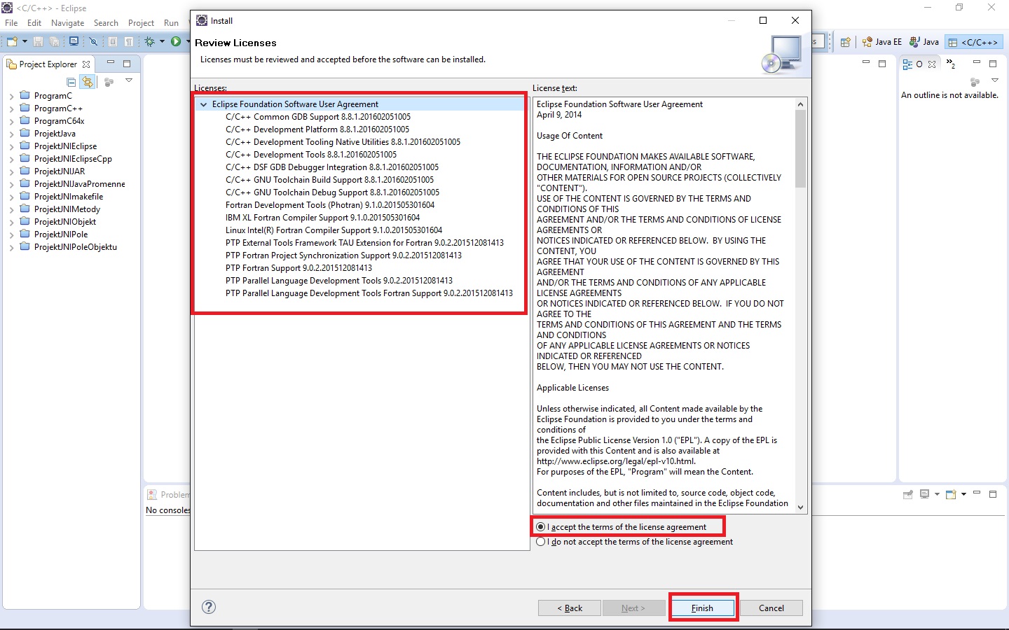 Instalace balíčku Fortran do Eclipse - Další vývojové nástroje pro tvorbu aplikací