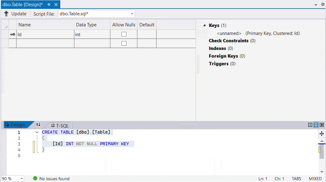 Přidávání nových sloupců - MS-SQL databáze krok za krokem