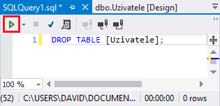 Spuštění SQL skriptu ve Visual Studio - MS-SQL databáze krok za krokem