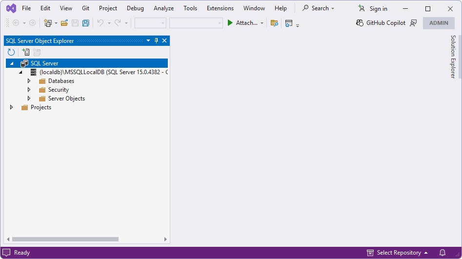SQL Server Object Explorer - MS-SQL databáze krok za krokem