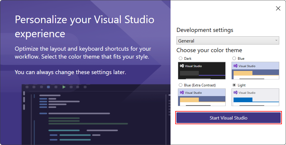 Visual Studio barevný režim a spuštění - MS-SQL databáze krok za krokem