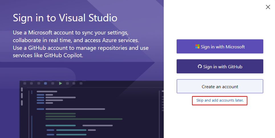 Uvítací obrazovka Visual Studia - MS-SQL databáze krok za krokem