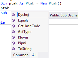 Metody ptáka - Objektově orientované programování ve Visual Basic .NET