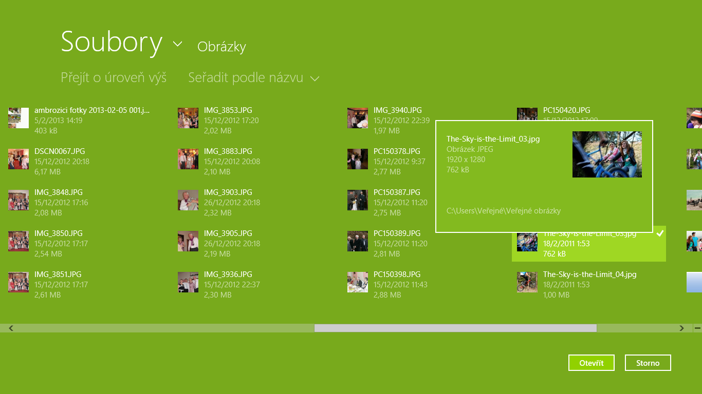 Picker pro výběr obrázku ve Windows 8 - Tvorba Windows 8 store aplikací v JavaScriptu
