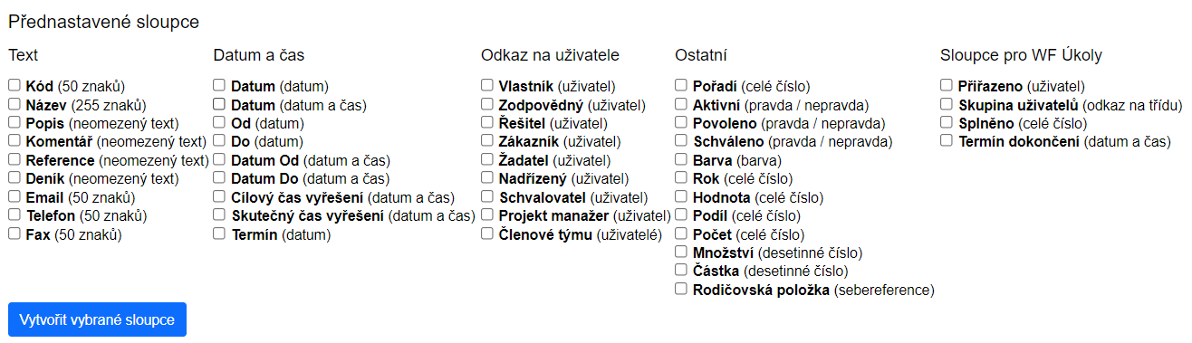 Nové sloupce 2 - Systém ObjectGears