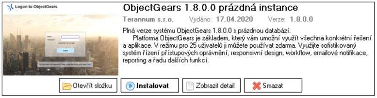 ObjectGears detail balíčku - Systém ObjectGears