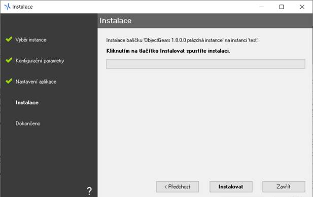 ObjectGears nová instalace - Systém ObjectGears