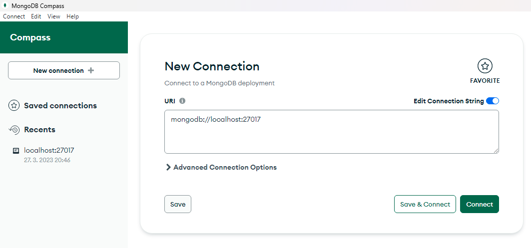 Připojení k MongoDB. - Node.js - Serverový JavaScript