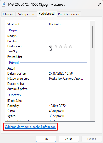 Metadata Windows - Význam digitálních technologií a jejich rizika