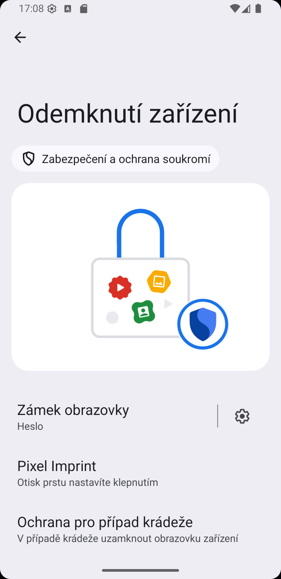 Zámek obrazovky na mobilním telefonu - Kyberbezpečnost na mobilních zařízeních