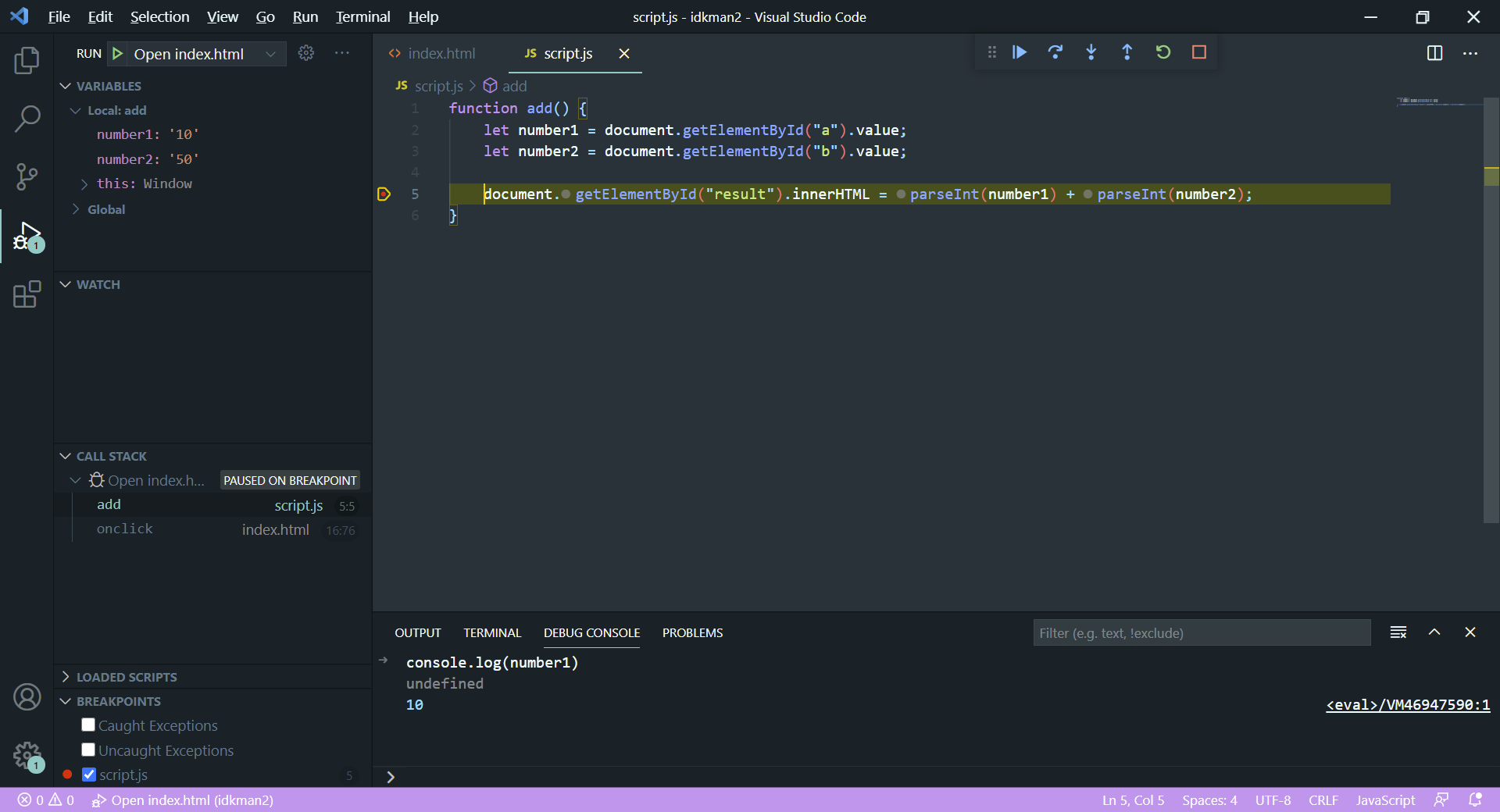 Lekce 4 Debugging Ve Vyvojovem Prostredi Visual Studio Code Lekce 4 Debugging Ve Vyvojovem Prostredi Visual Studio Code