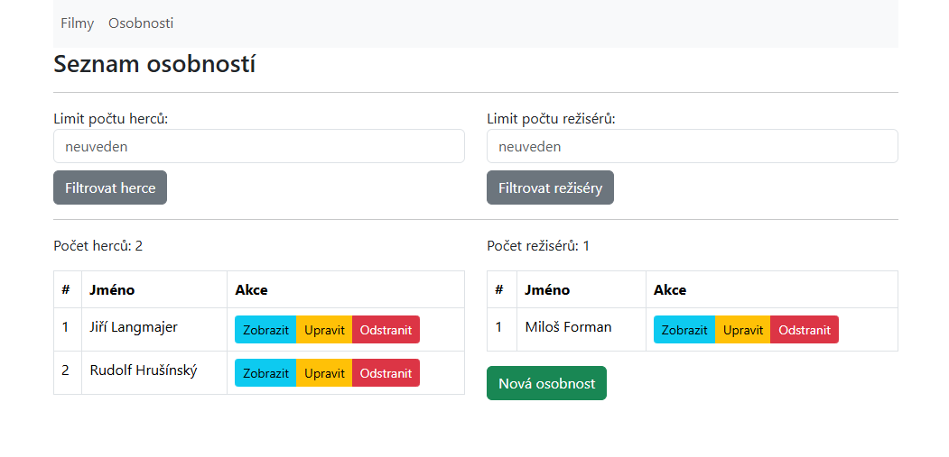 Zobrazení osob v Reactu - Django - Tvorba webů v Pythonu