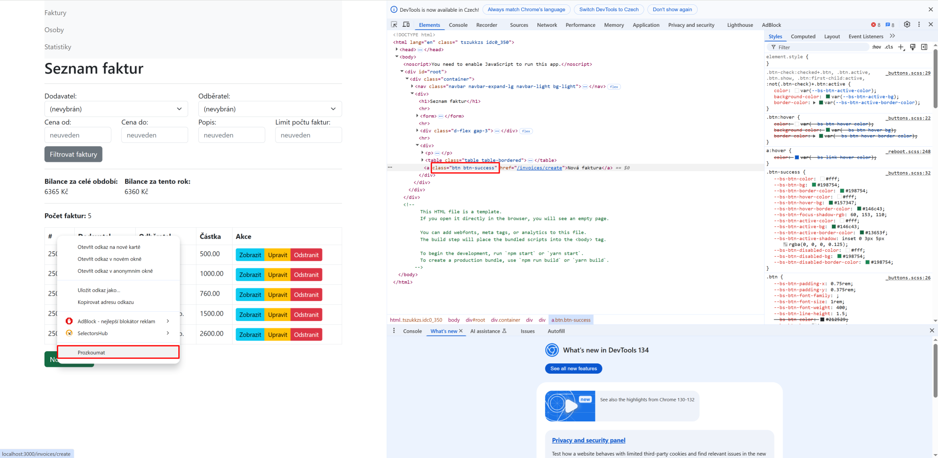 DevTools - Praktické testování projektů - Automatizované testování