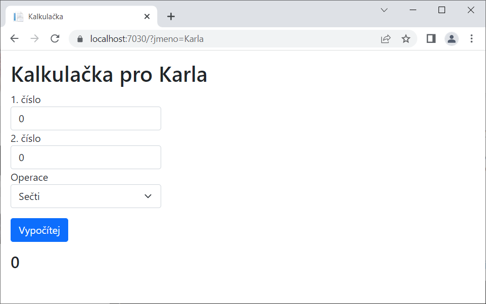 Kalkulačka s atributy v ASP.NET MVC - Základy ASP.NET Core MVC