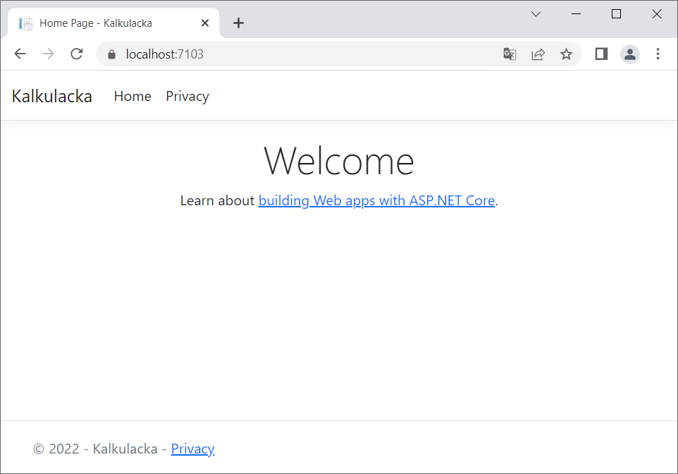Výchozí projekt v ASP.NET Core MVC - Základy ASP.NET Core MVC