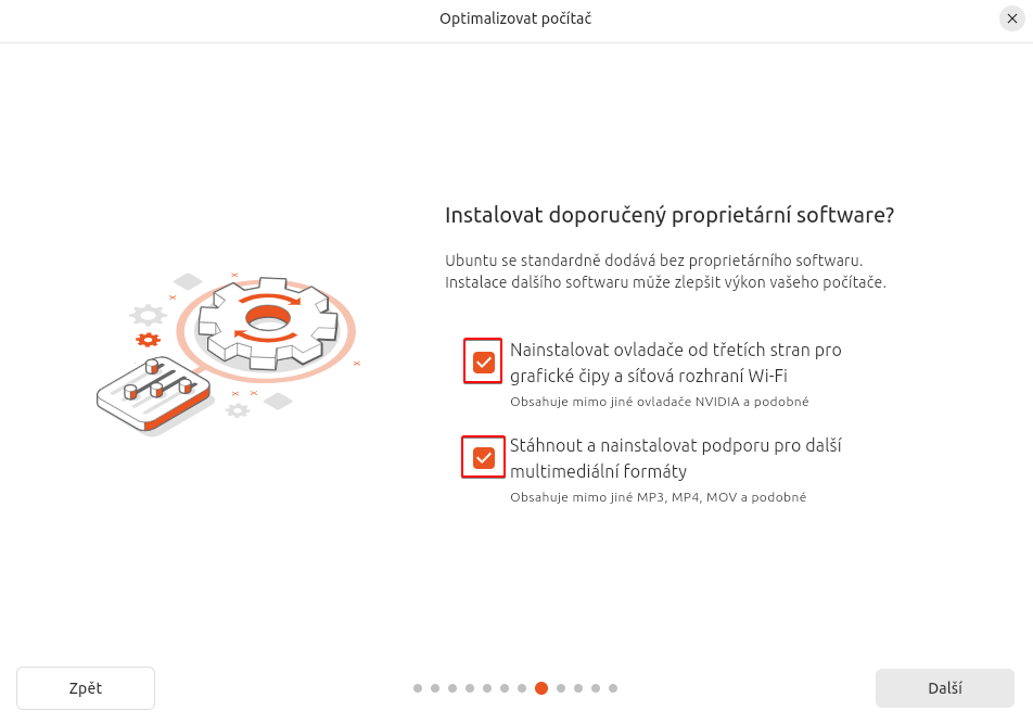 Výběr instalace proprietárního softwaru - Základy Linuxu