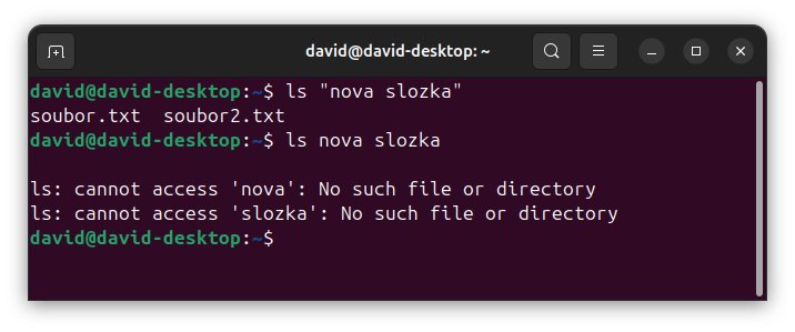 Ukázka práce v terminálu Ubuntu - Základy Linuxu