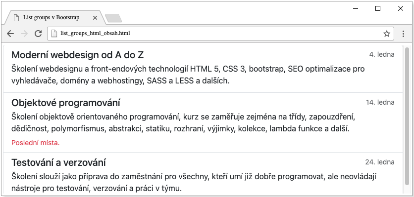 Kompletní kurz CSS frameworku Bootstrap