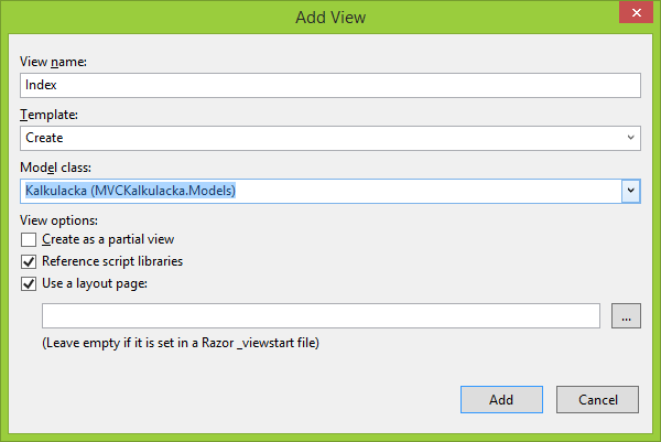 Scaffolding v ASP.NET MVC - Základy ASP.NET MVC