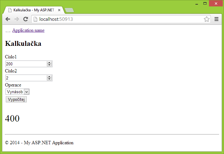 Kalkulačka v ASP.NET MVC - Základy ASP.NET MVC