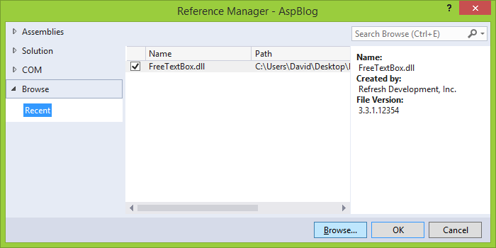 Přidání reference v ASP.NET - ASP.NET Web Forms - Webové aplikace v C#