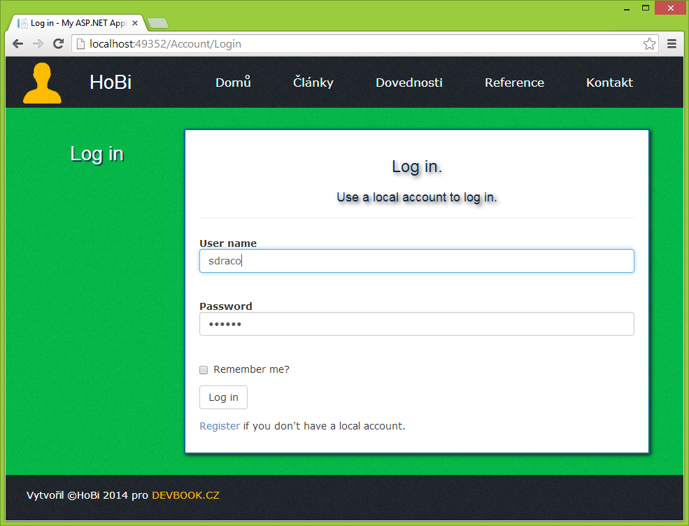 ASP.NET MVC - Webové aplikace v C#
