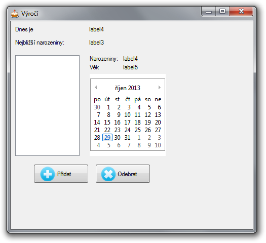 Okno aplikace bez kotev - Okenní aplikace ve VB.NET Windows Forms