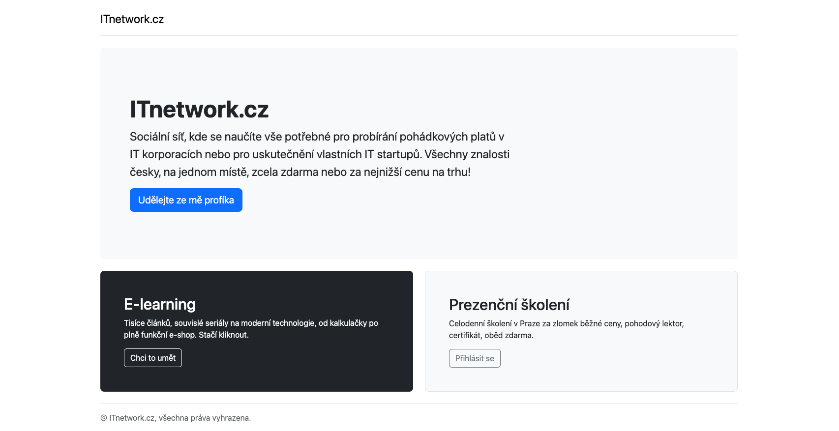 Bootstrap Jumbotron šablona v původní velikosti - Kompletní kurz CSS frameworku Bootstrap