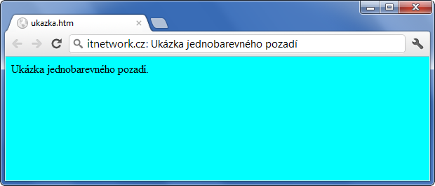 Jednobarevné pozadí v CSS - Pozadí - CSS vlastnosti