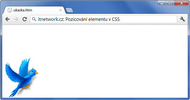 Ukázka nastavení horní pozice elementu v CSS - Pozicování a velikost - CSS vlastnosti