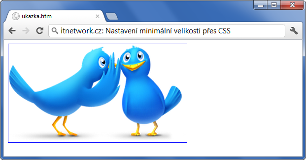 Ukázka ostylování minimální velikosti obrázku v CSS - Pozicování a velikost - CSS vlastnosti