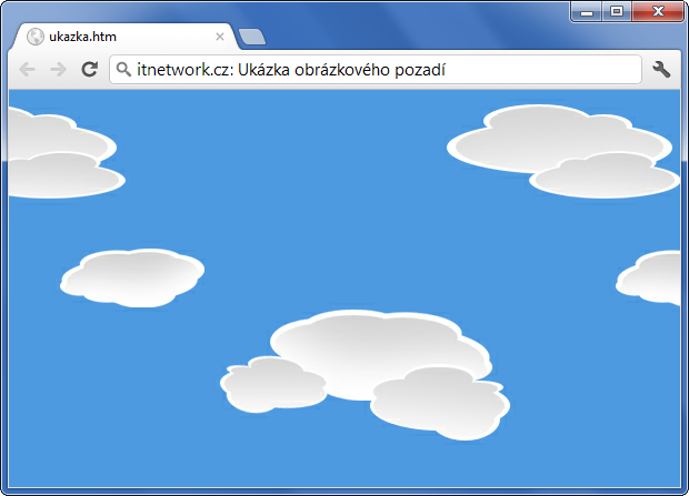 Ukázka obrázkového pozadí přes CSS - Pozadí - CSS vlastnosti
