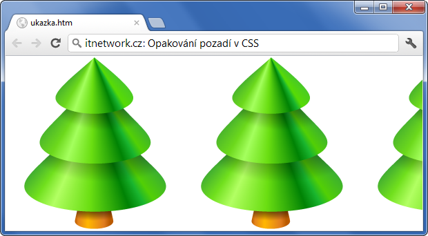 Opakování pozadí v CSS - Pozadí - CSS vlastnosti