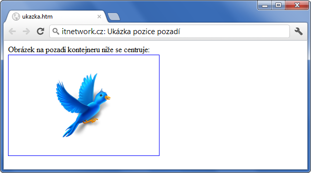 Ukázka pozice pozadí přes CSS - Pozadí - CSS vlastnosti